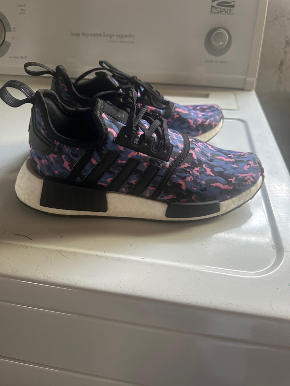 adidas Kids Navy & Pink Camo NMD-Style Sneakers